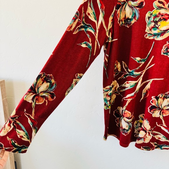 Chico’s Floral Sweater Size XL - Picture 6 of 9